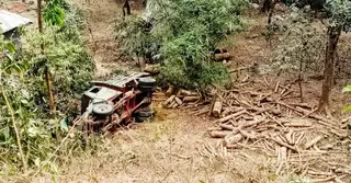 বান্দরবানে লাকড়িবোঝাই ট্রাক খাদে, চালকসহ নিহত ২